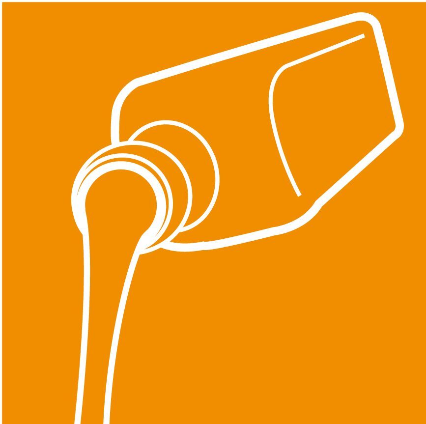 white outline image of cooking oil pouring out of a bottle on an orange background