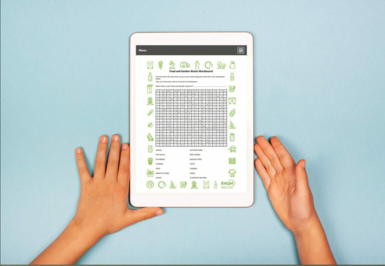 wordsearch on ipad screen
