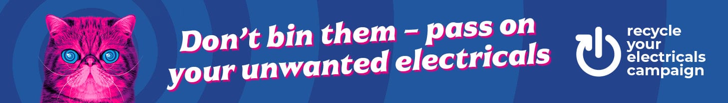 Don't bin them - pass on your unwanted electrical items