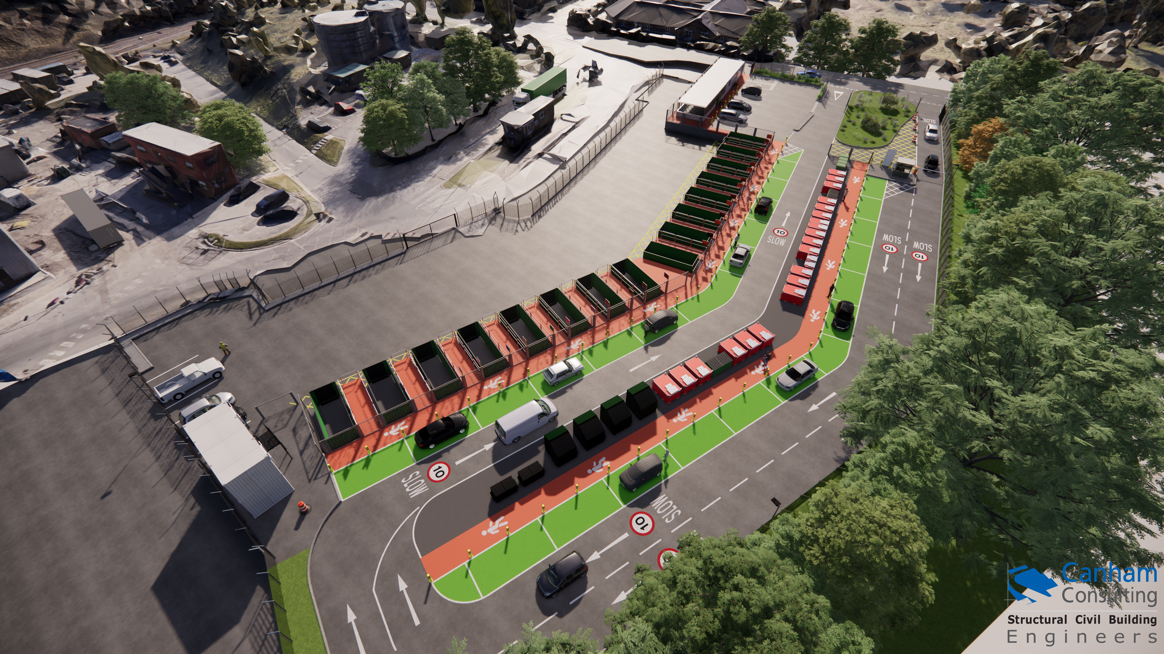 artist rendering of the new Reliance Street recycling centre