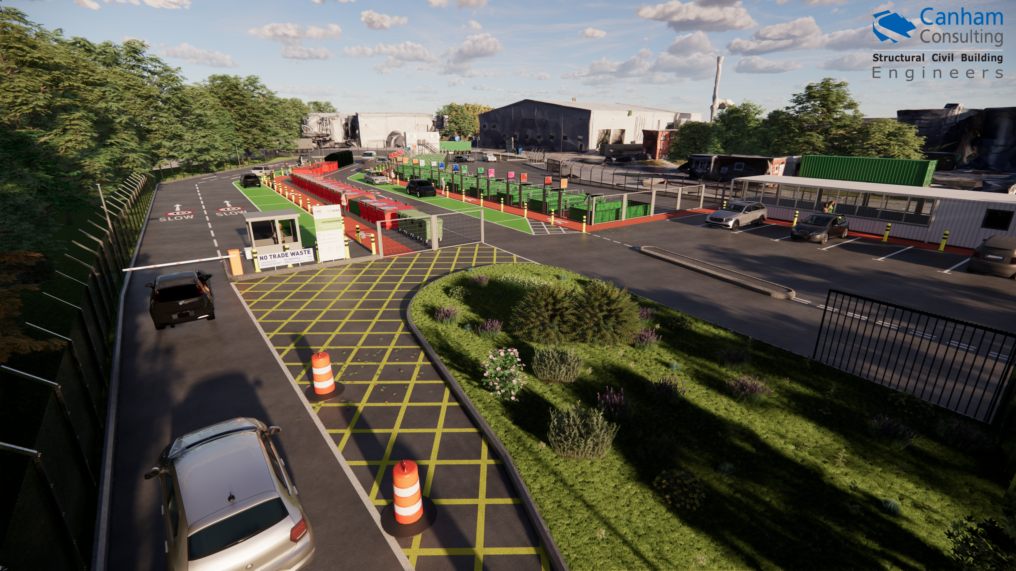 artist rendering of the new Reliance Street recycling centre