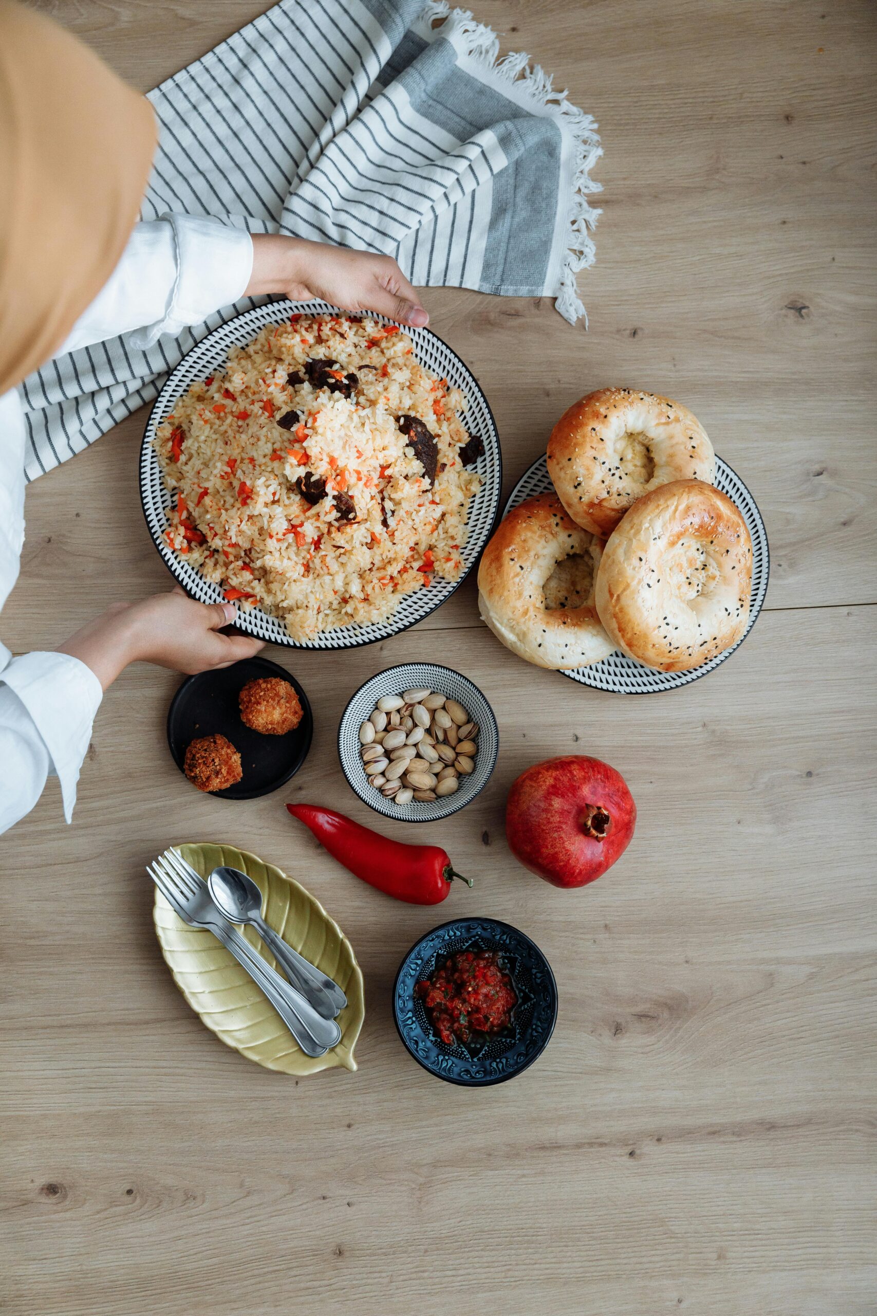 food being served